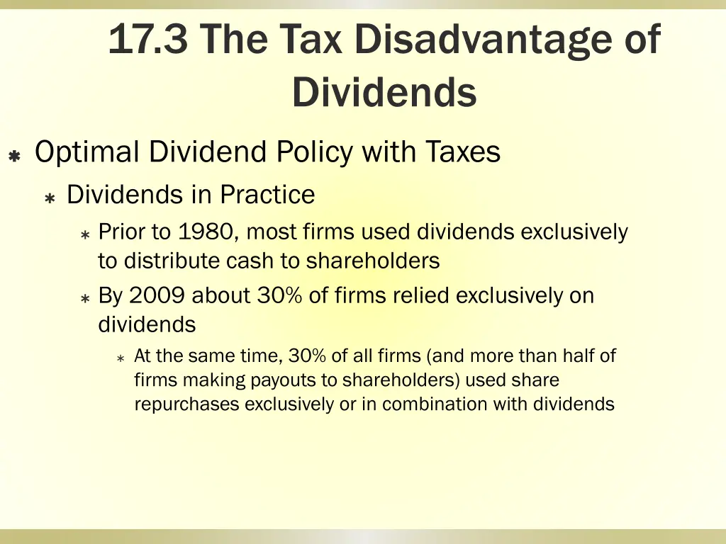 17 3 the tax disadvantage of dividends 3