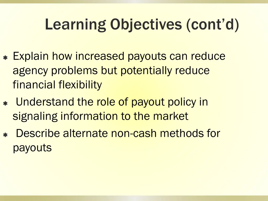 learning objectives cont d