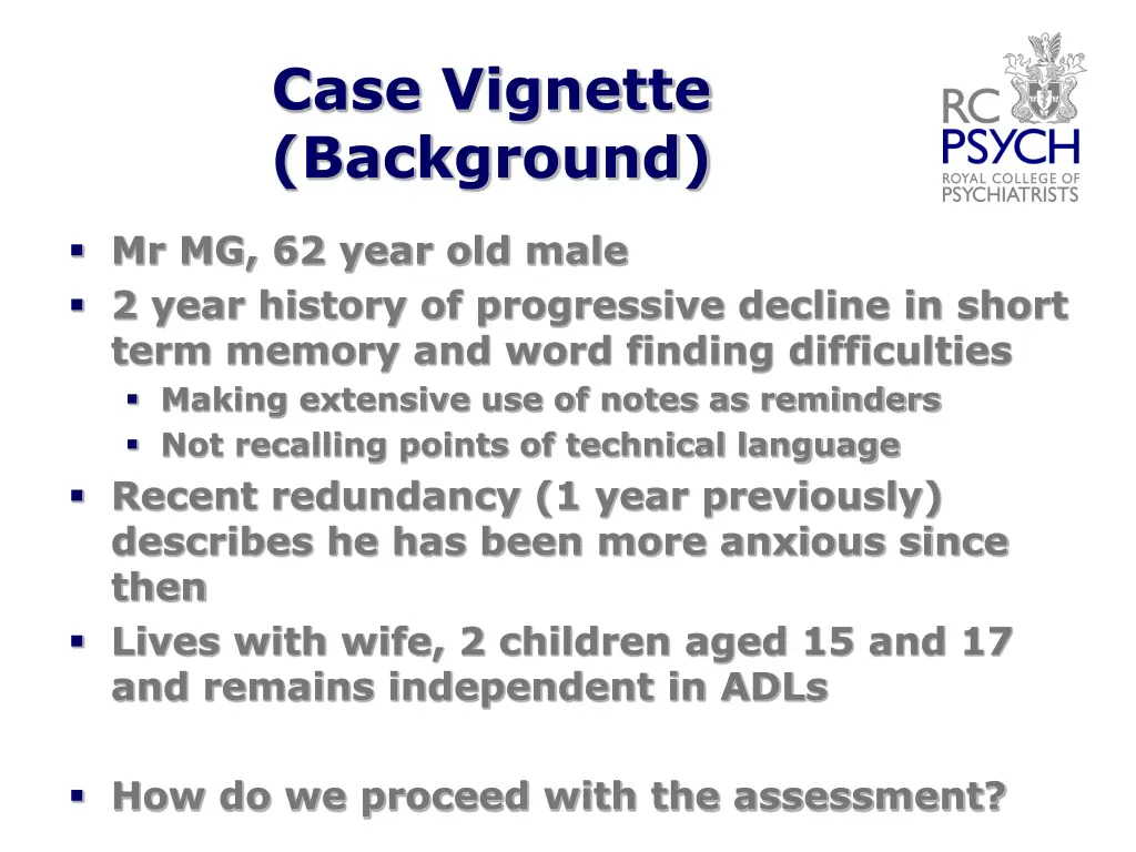 case vignette background