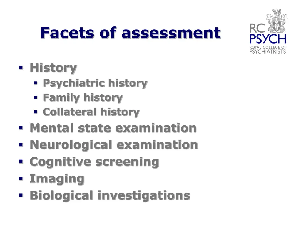 facets of assessment