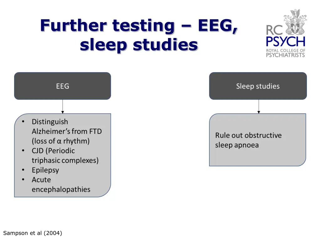 further testing eeg sleep studies