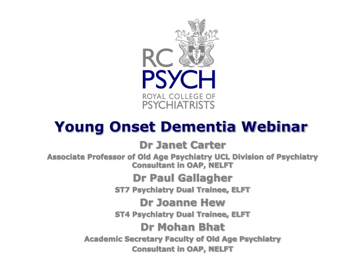 young onset dementia webinar dr janet carter