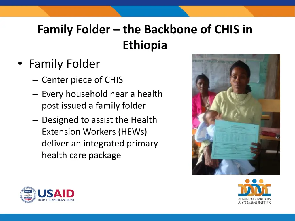 family folder the backbone of chis in ethiopia