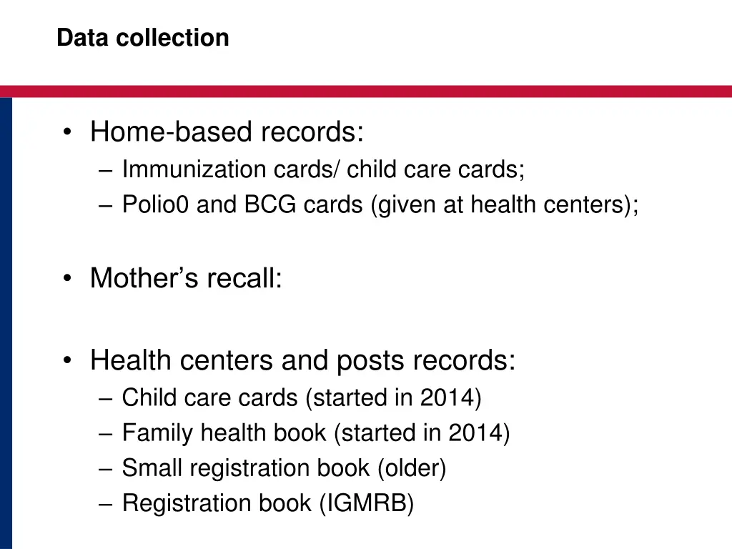 data collection