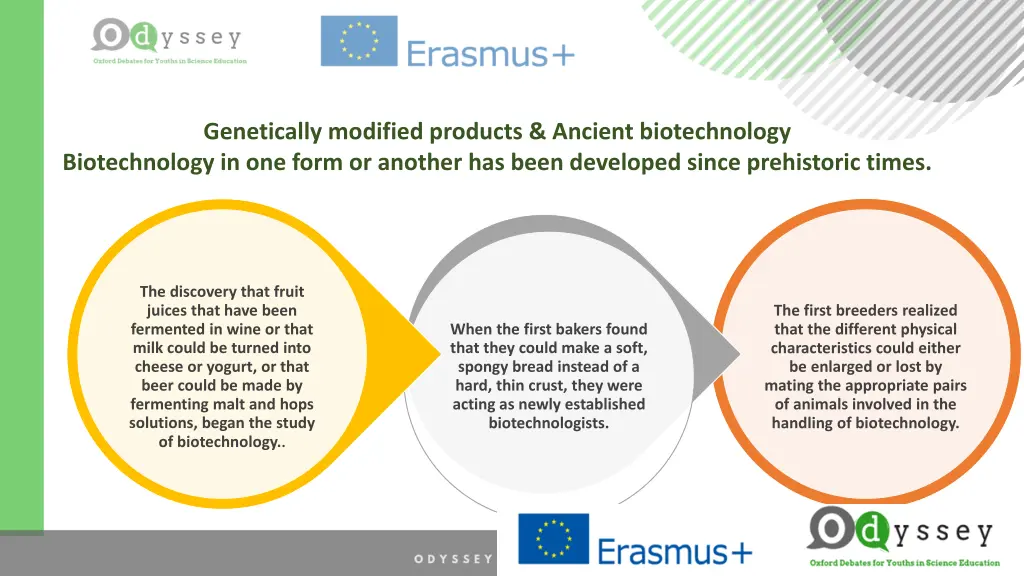 genetically modified products ancient