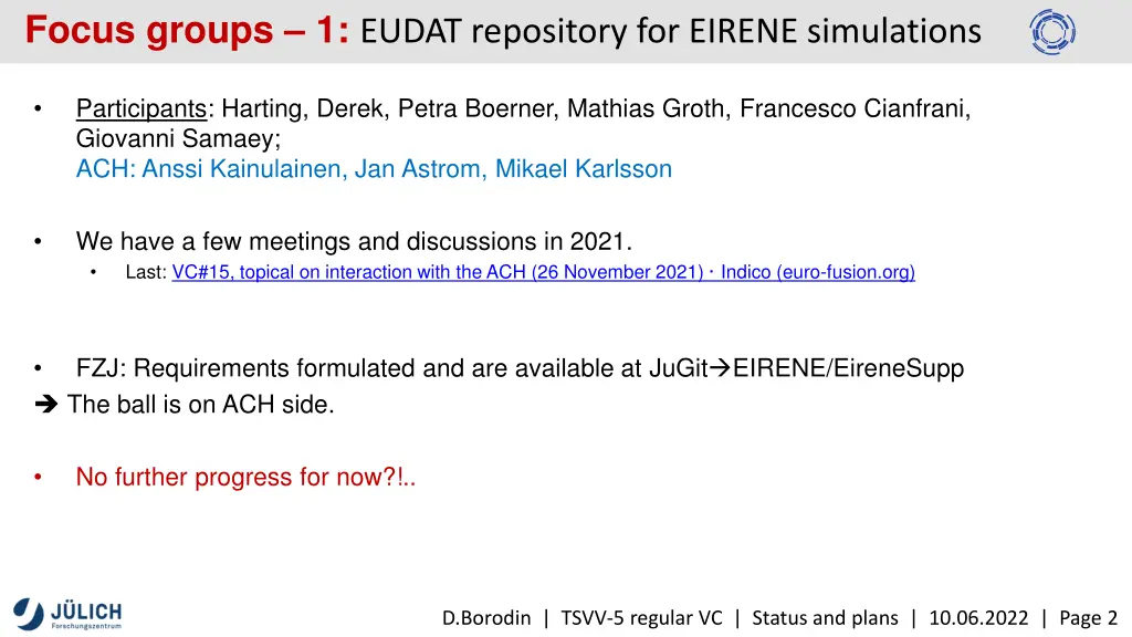 focus groups 1 eudat repository for eirene