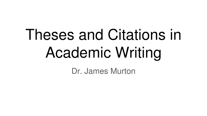 theses and citations in academic writing