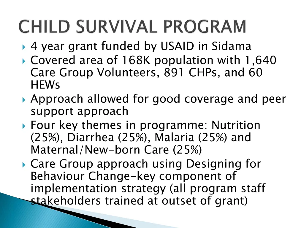 4 year grant funded by usaid in sidama covered