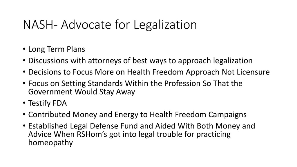 nash advocate for legalization