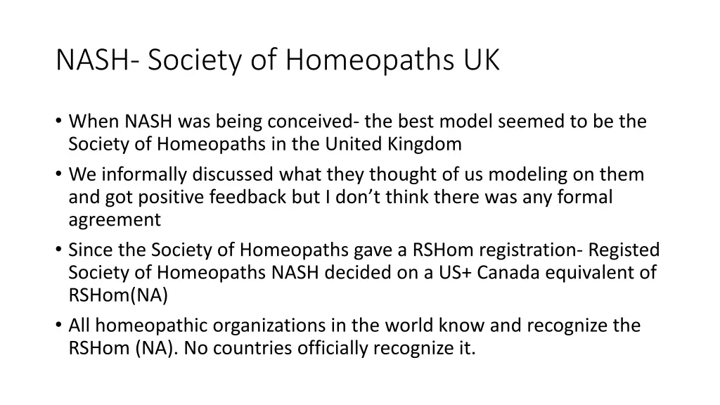 nash society of homeopaths uk