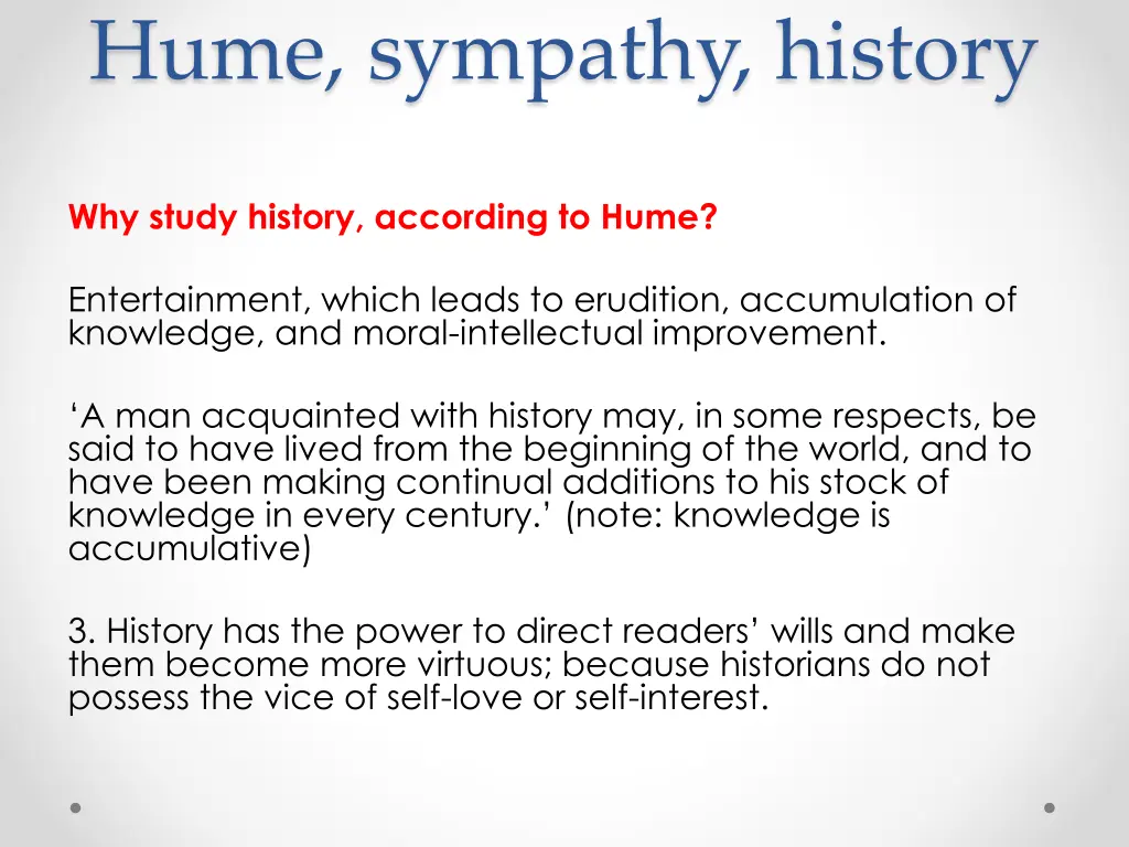 hume sympathy history