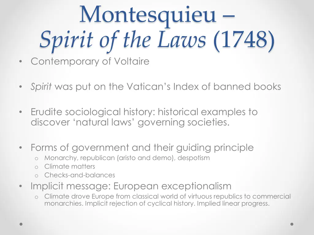 montesquieu spirit of the laws 1748 contemporary