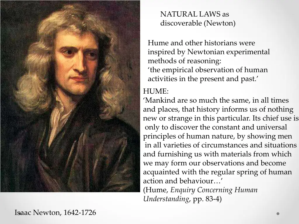 natural laws as discoverable newton hume