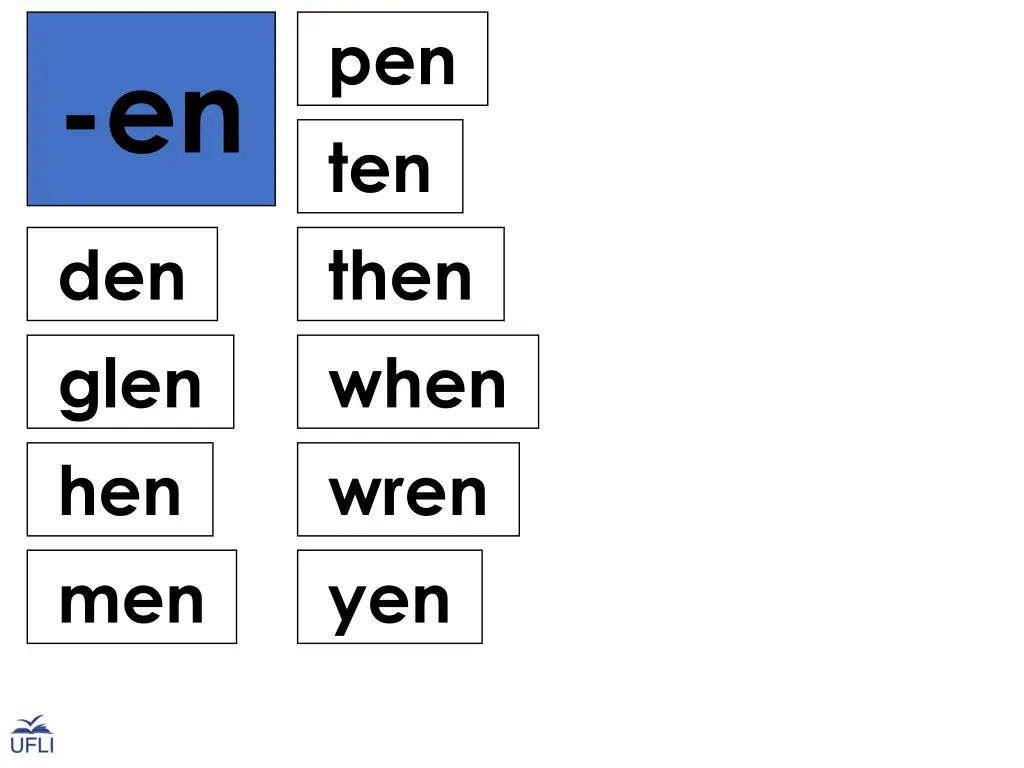 pen ten then when wren yen