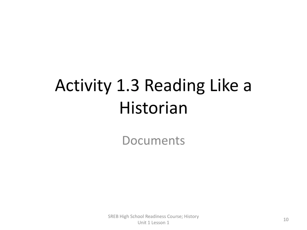 activity 1 3 reading like a historian