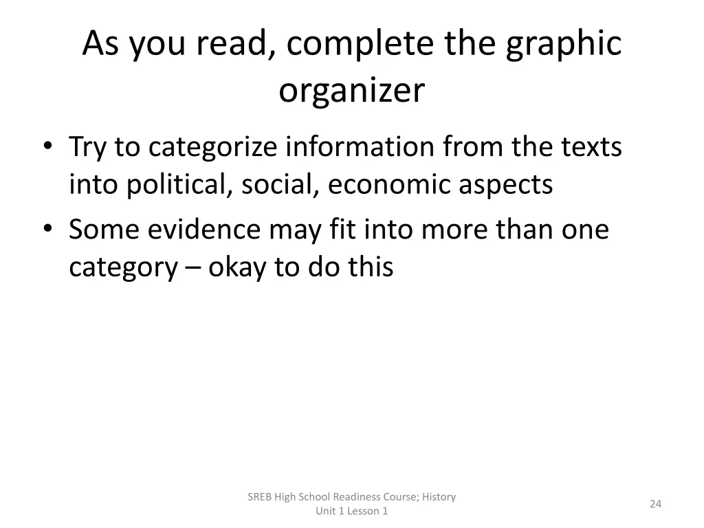 as you read complete the graphic organizer