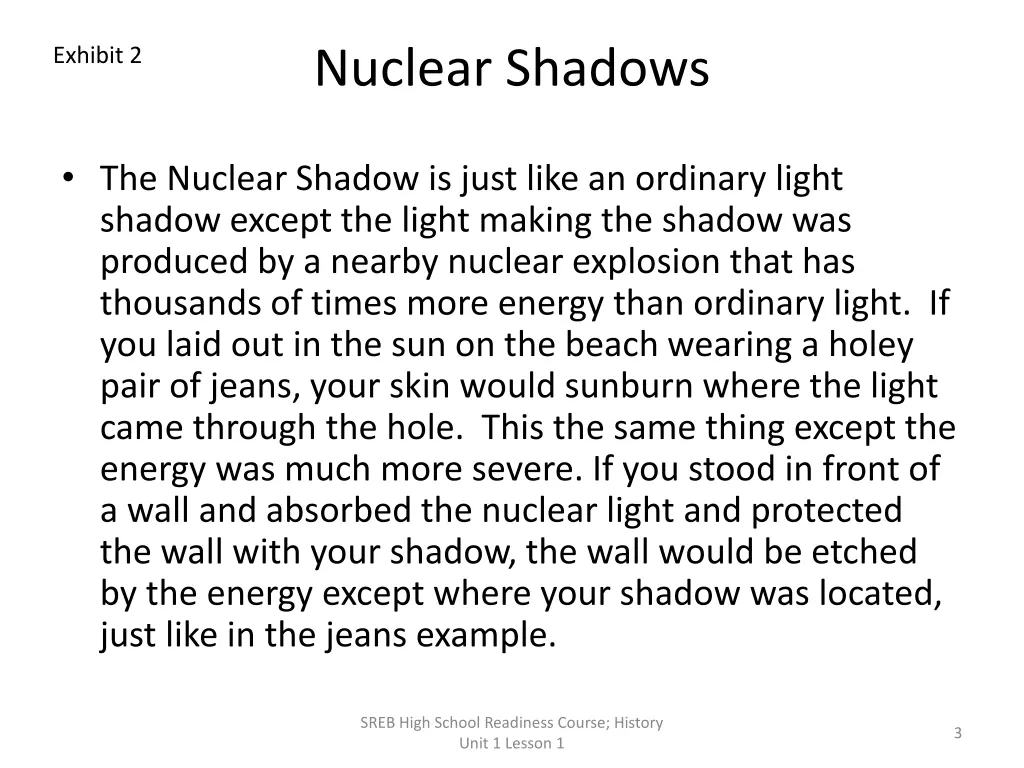 nuclear shadows