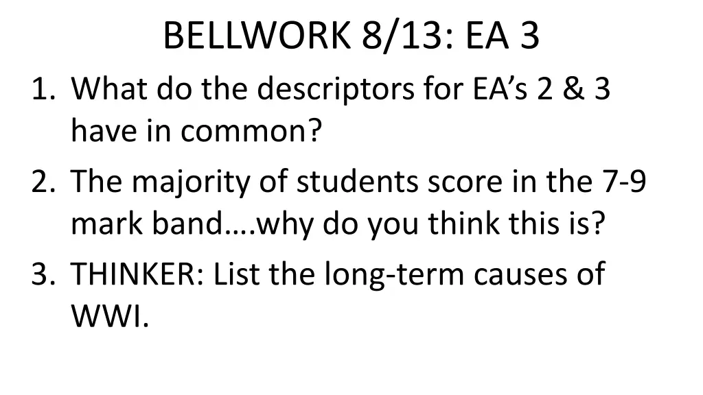 bellwork 8 13 ea 3 1 what do the descriptors