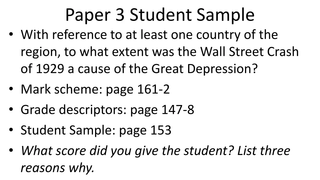 paper 3 student sample with reference to at least