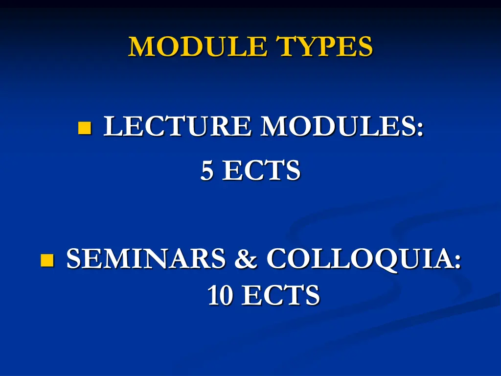 module types