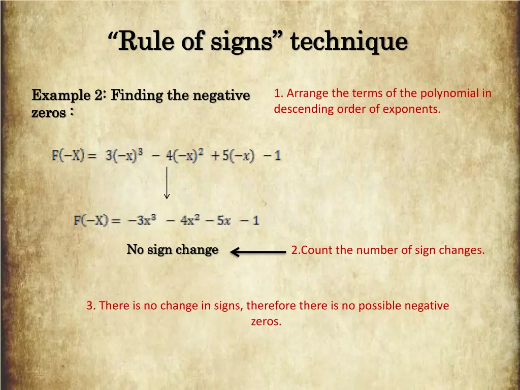 rule of signs rule of signs technique 4