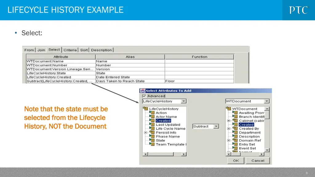 lifecycle history example 2