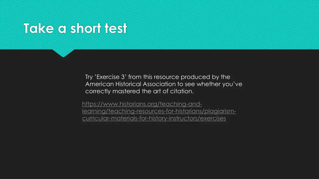 take a short test