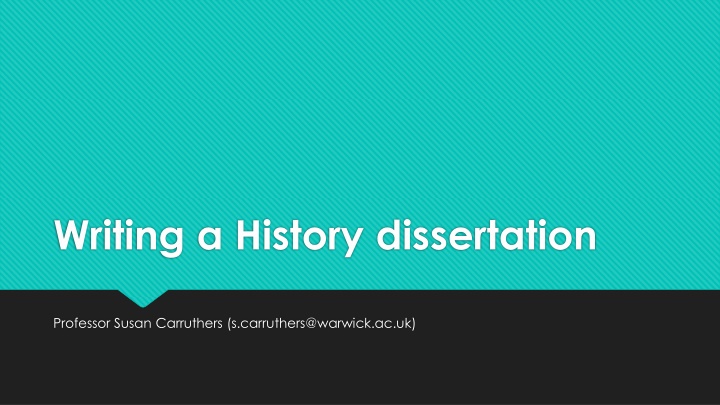 writing a history dissertation