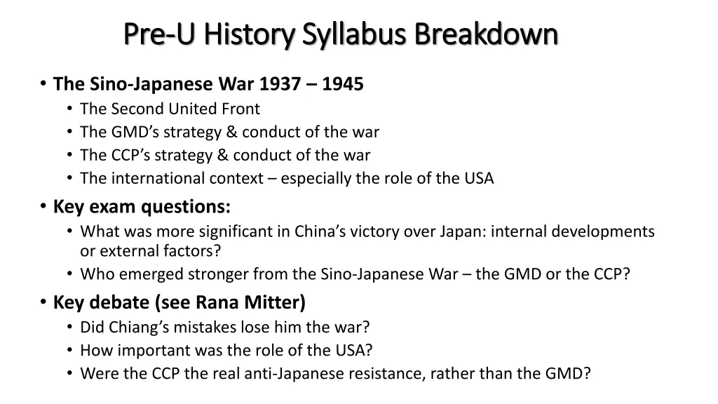 pre pre u history syllabus breakdown u history