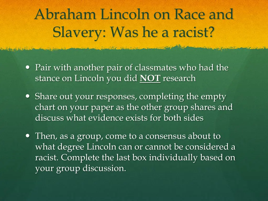 abraham lincoln on race and slavery 1