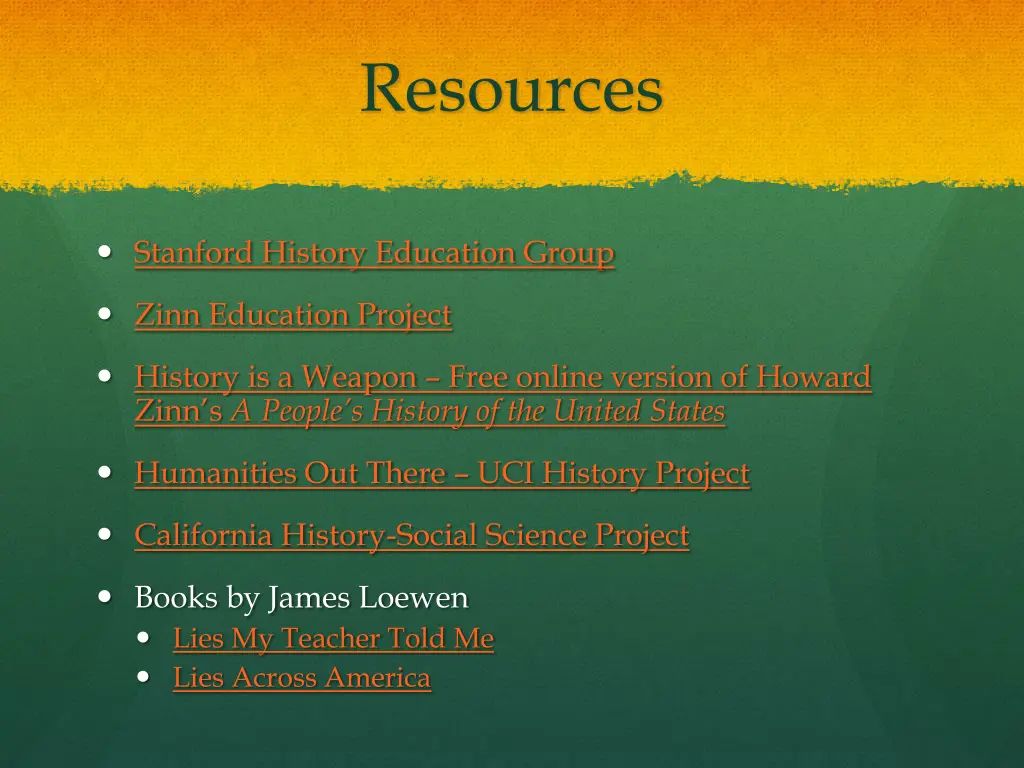 resources