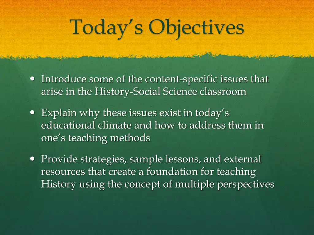 today s objectives