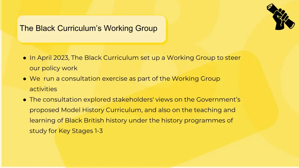 the black curriculum s working group