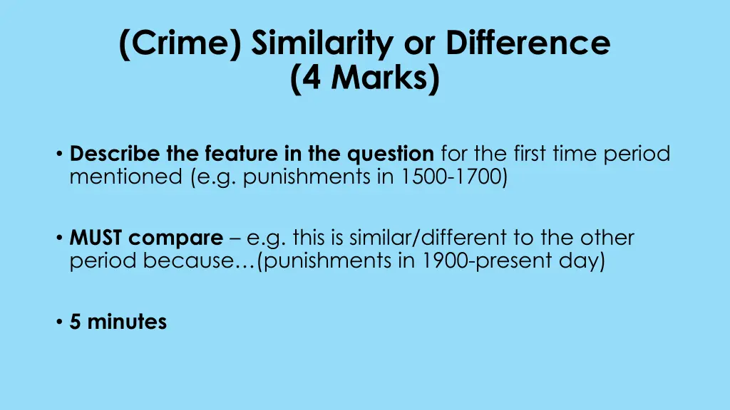 crime similarity or difference 4 marks