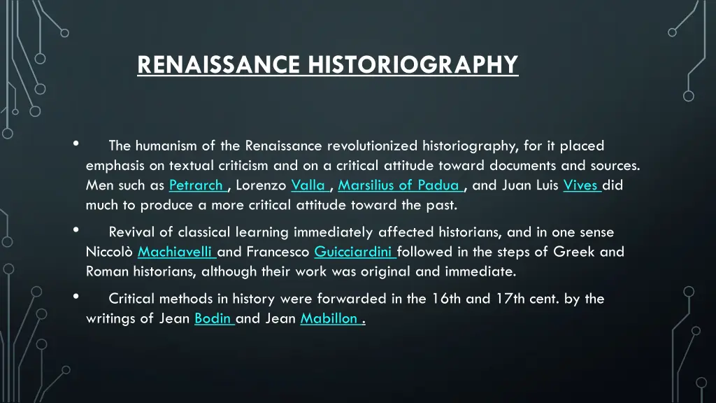 renaissance historiography