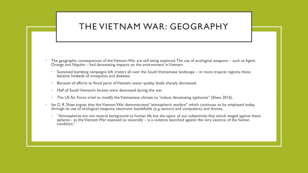 the vietnam war geography