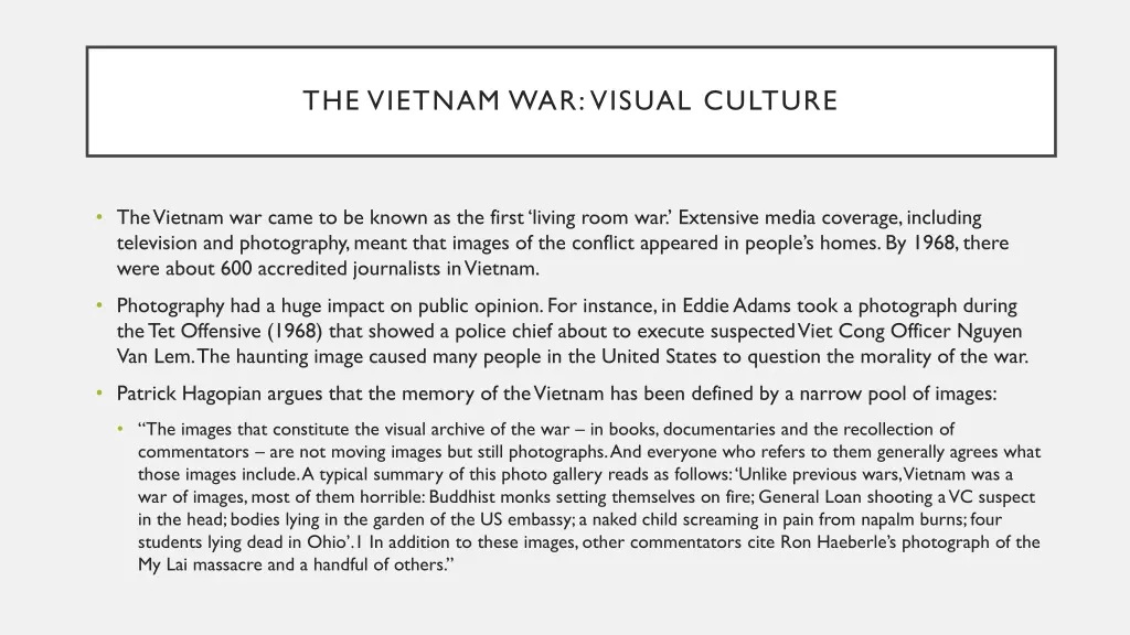 the vietnam war visual culture