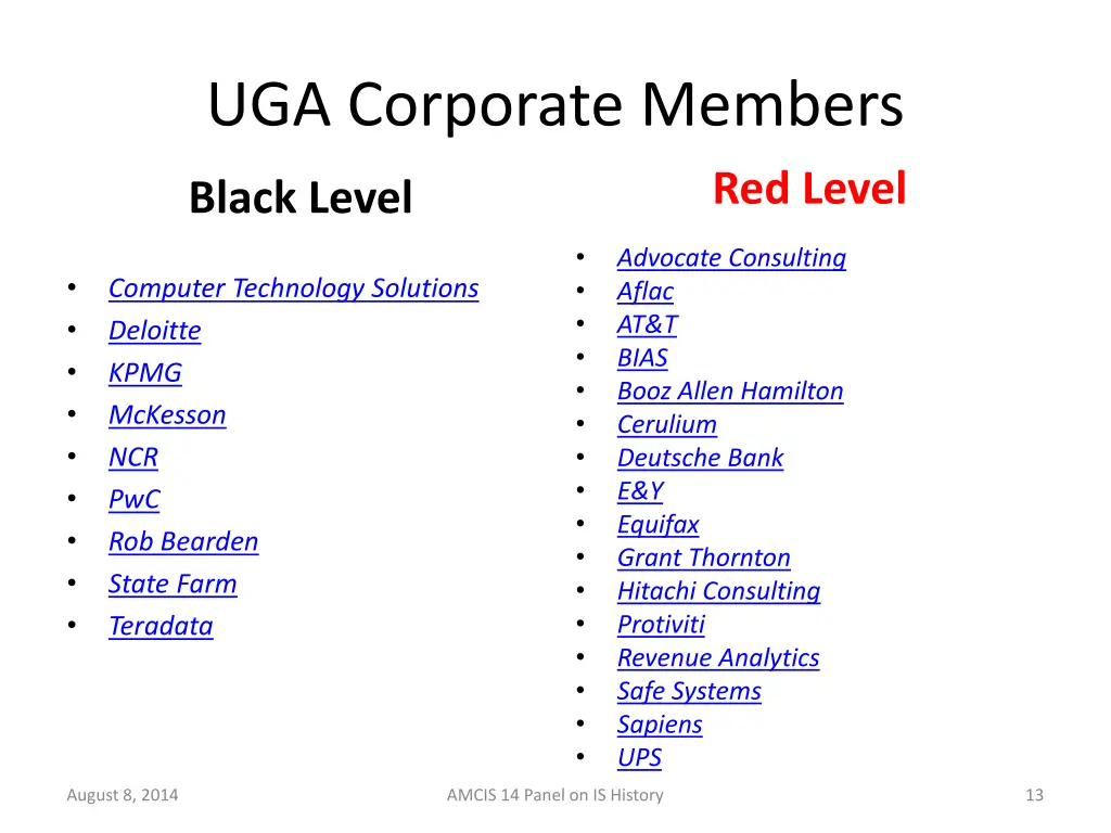 uga corporate members