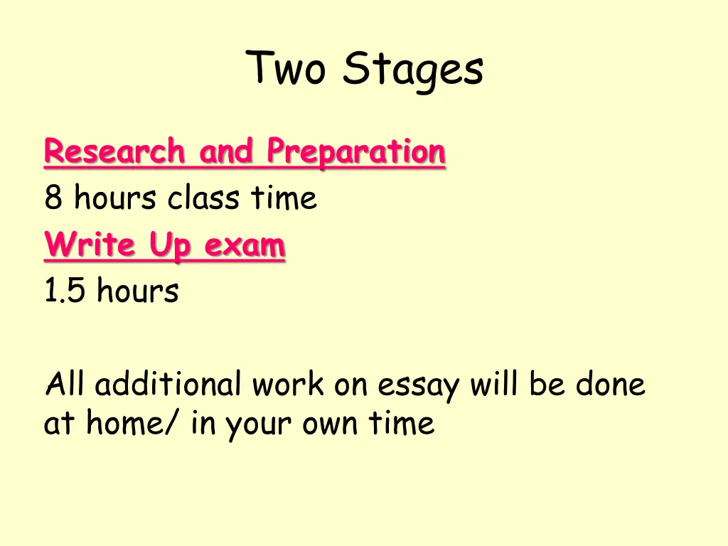 two stages