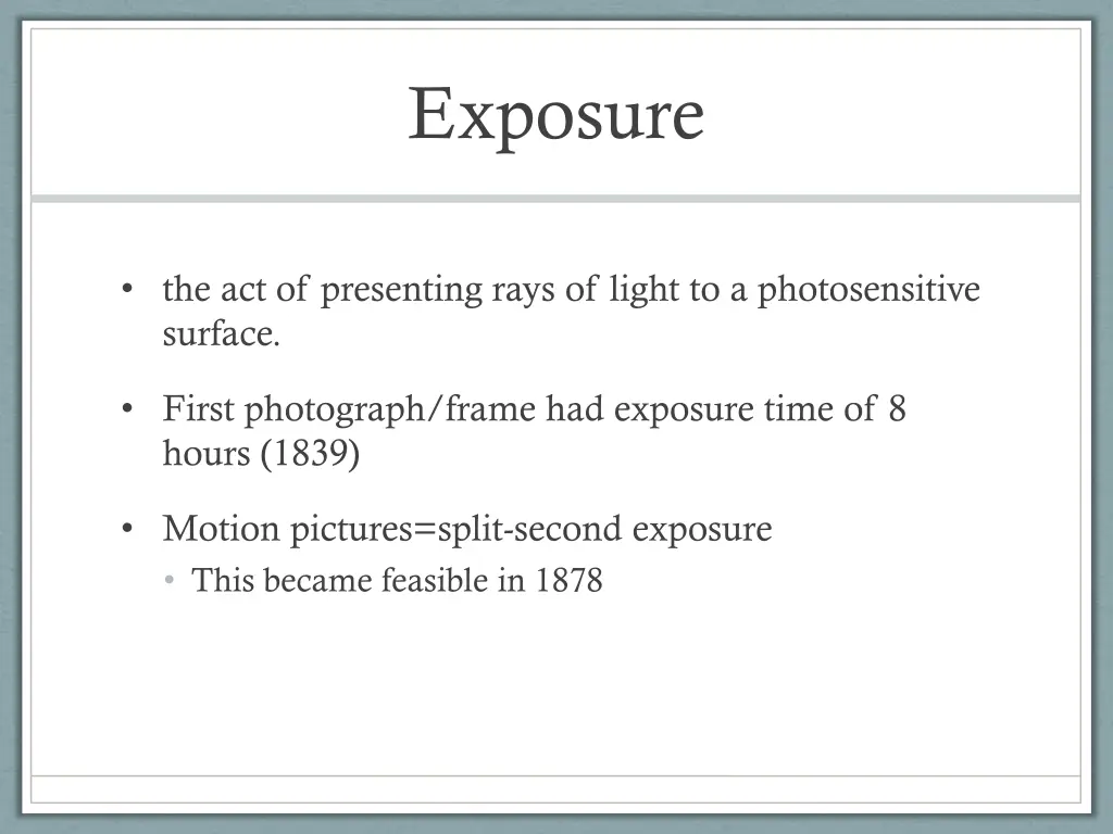 exposure