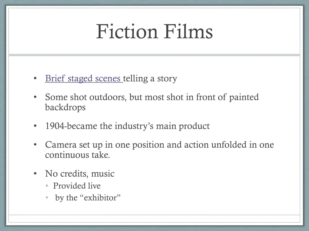 fiction films