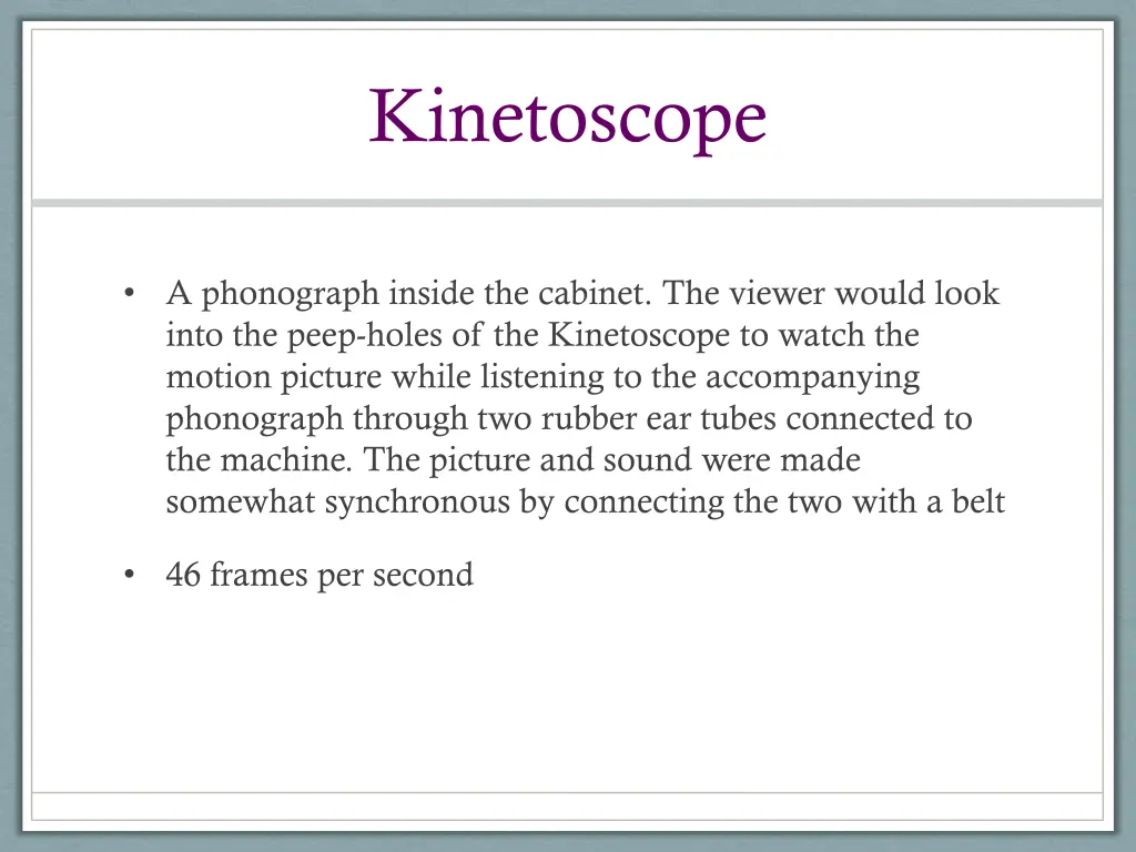 kinetoscope