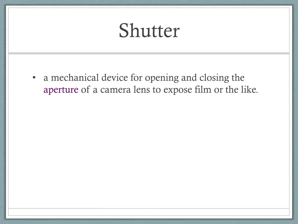 shutter