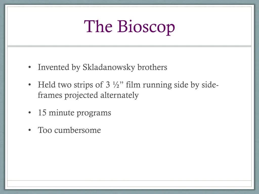 the bioscop