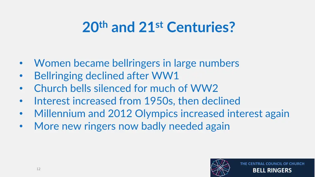 20 th and 21 st centuries