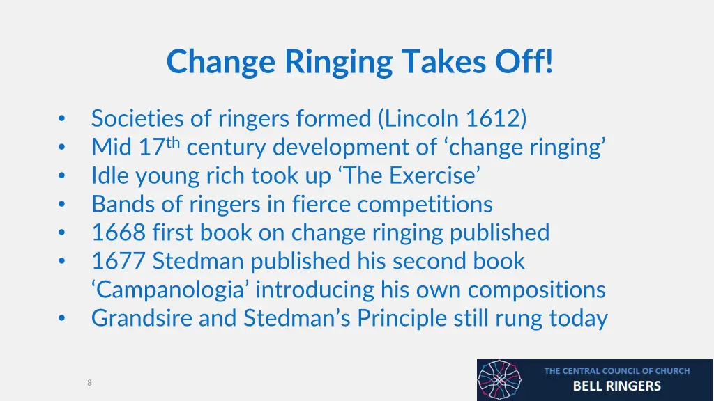 change ringing takes off