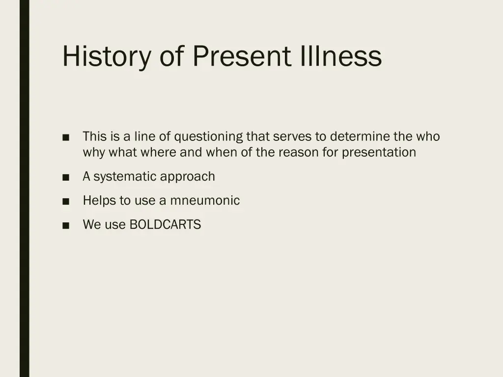 history of present illness