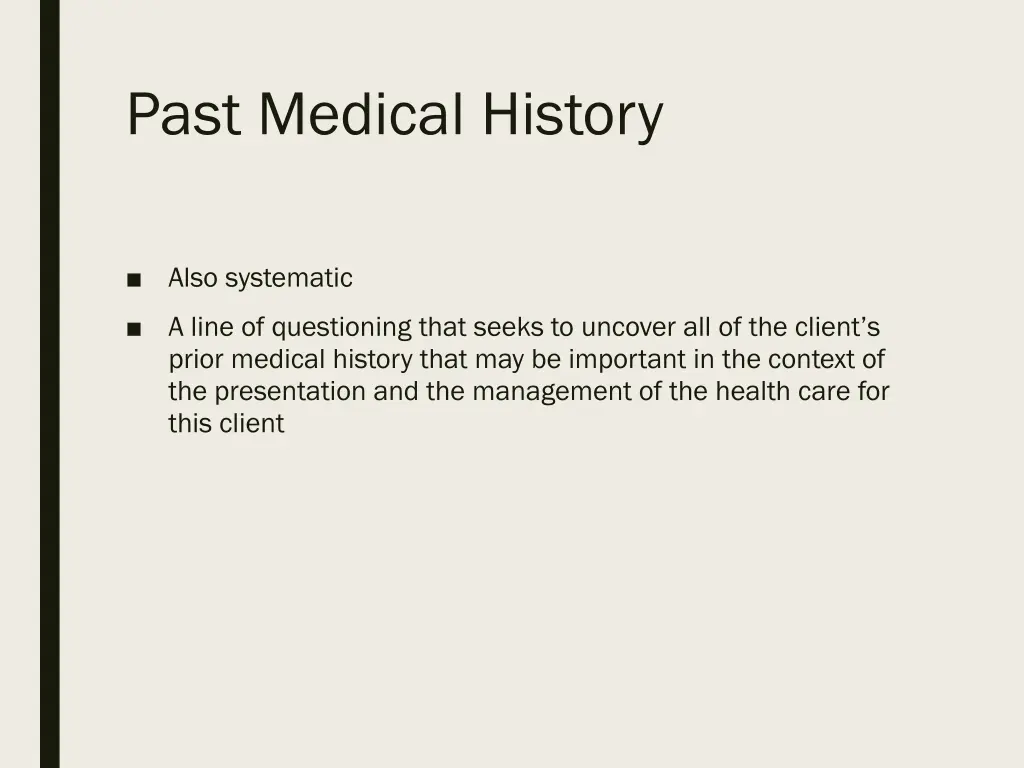 past medical history