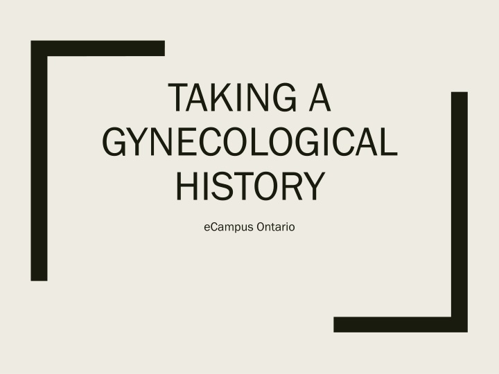 taking a gynecological history