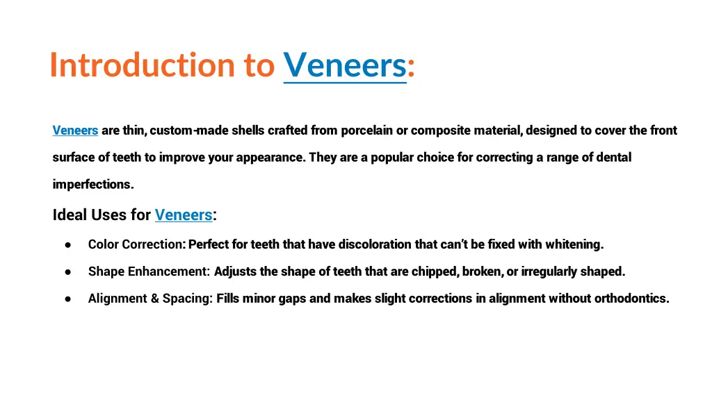 introduction to veneers